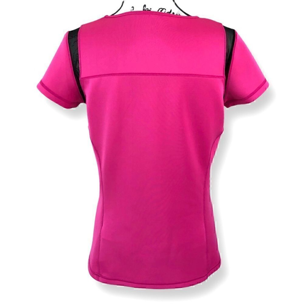 NYDJ City/Sport Athletic Tee Mesh Cutouts Hot Pink Size M - Picture 5 of 9